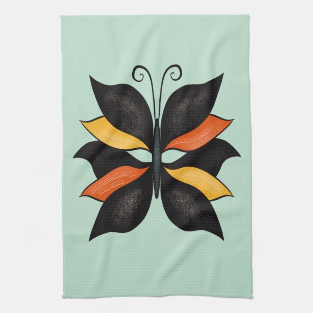 Abstrakt Butterfly-Konstigen - vacker Insekt Kökshandduk (Vertikal)