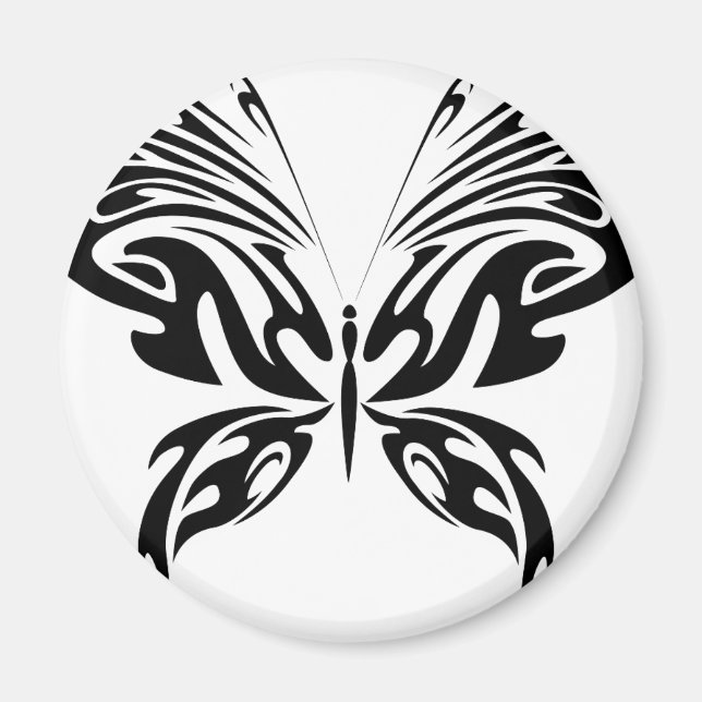 Abstrakt Butterfly Magnet (Framsidan)