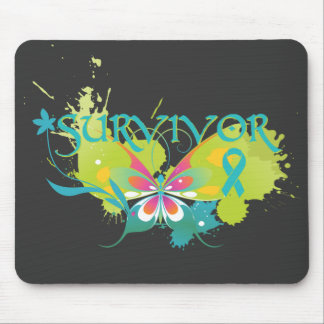 Abstrakt Butterfly Ovarian Cancer Survivor Musmatta
