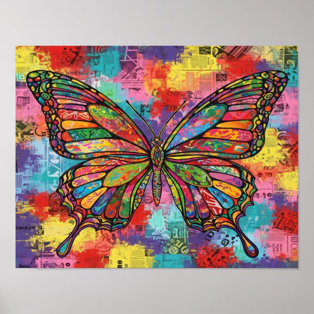 Abstrakt Butterfly Poster (Framsidan)
