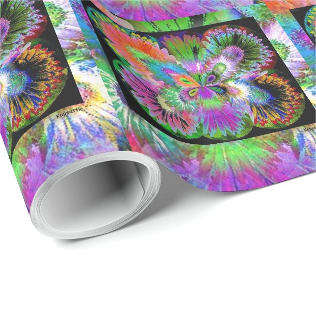 Abstrakt Butterfly Presentpapper (Rullad Hörn)