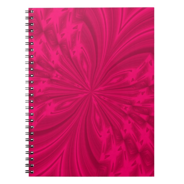 Abstrakt Butterfly Raspberry Rosa Anteckningsbok Med Spiral (Framsidan)