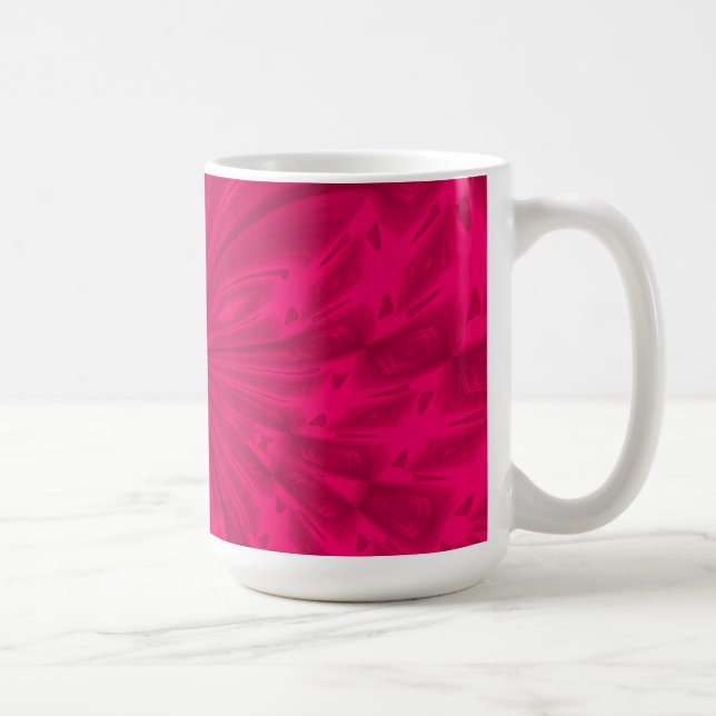 Abstrakt Butterfly Raspberry Rosa Coffee Mugg (Höger)