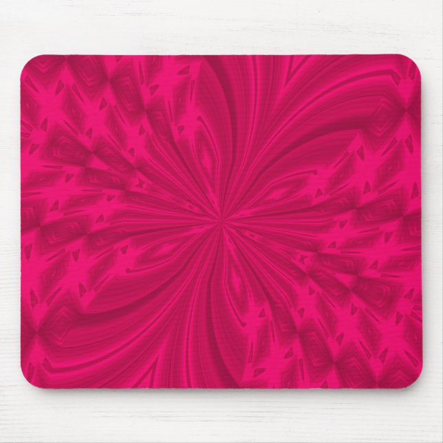 Abstrakt Butterfly Raspberry Rosa MOUSEPAD Musmatta (Framsidan)