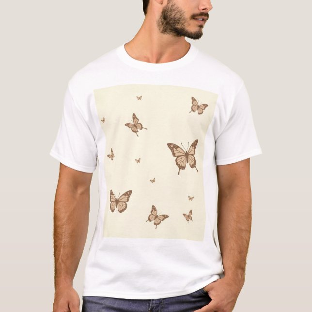Abstrakt Butterfly T-Shirt Design (Framsida)