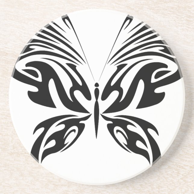 Abstrakt Butterfly Underlägg Sandsten (Framsidan)