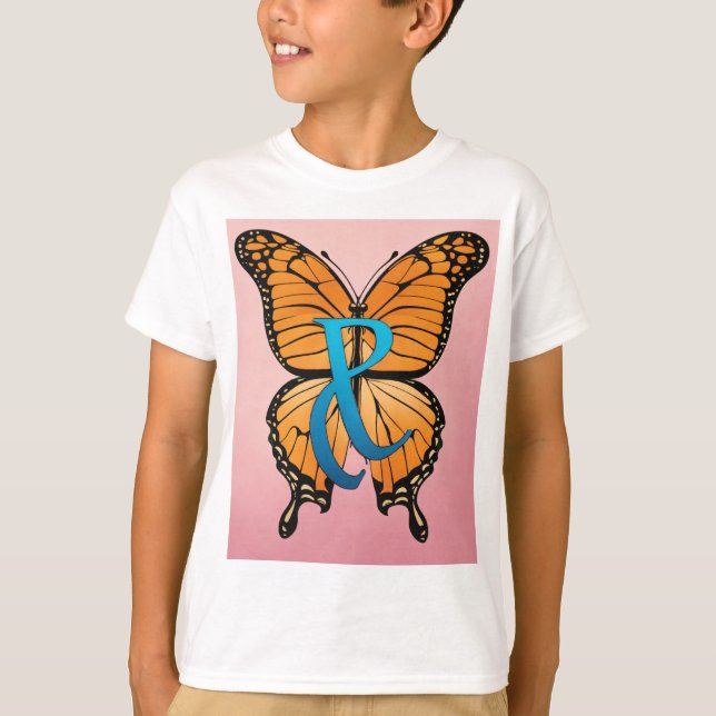 Abstrakt Butterfly Vingar T-Shirt Design (Framsida)