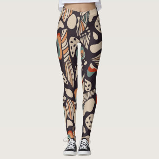 Abstrakt butterfly vinge inspirerad boho mönster leggings