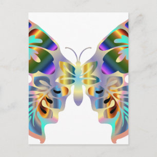 Abstrakt Butterfly Vykort