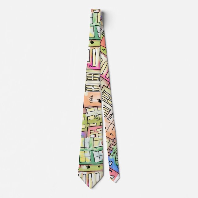 Abstrakt byggnad doodles art slips (Framsida)