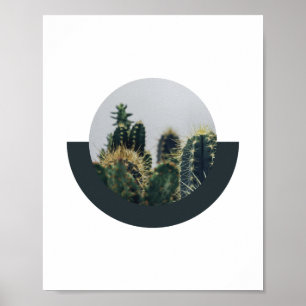 Abstrakt Cactus Poster 2   8 x 10