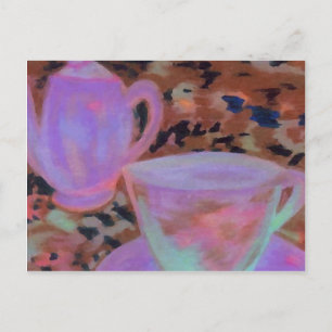Abstrakt Cafe CricketDiane Coffee Art Vykort