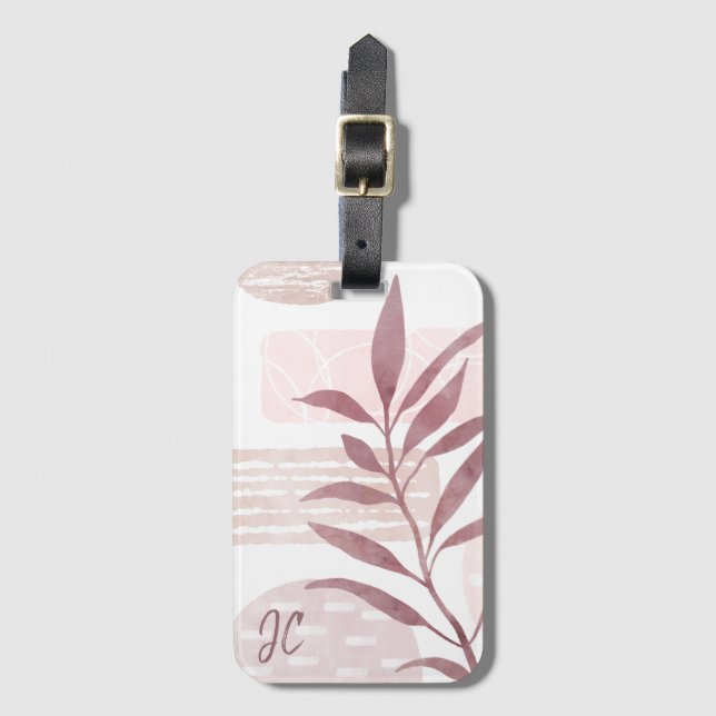 Abstrakt Calming Watercolor Shapes Bagagebricka (Framsida vertikal)