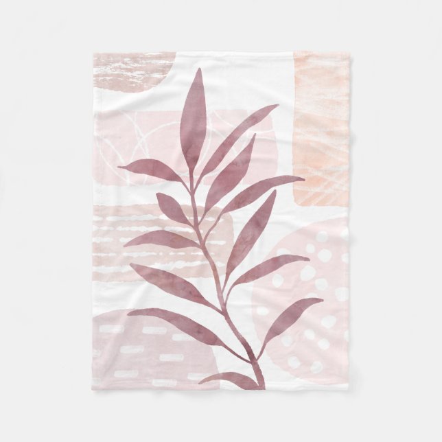 Abstrakt Calming Watercolor Shapes Fleecefilt (Framsidan)