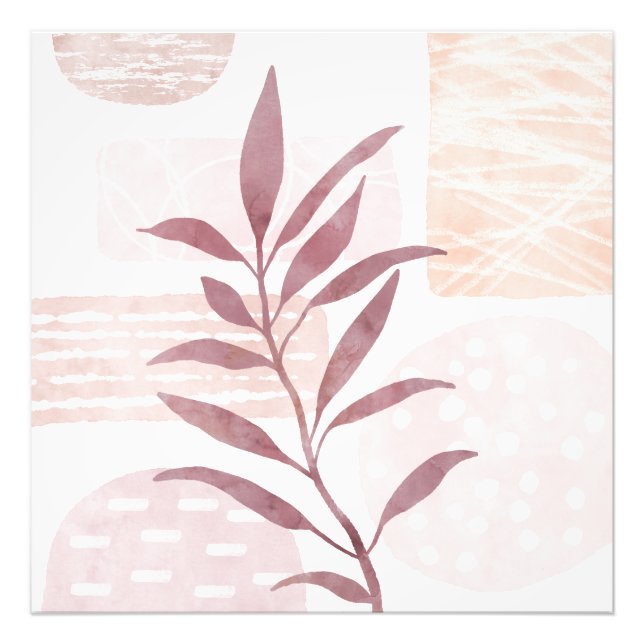 Abstrakt Calming Watercolor Shapes Fototryck (Framsidan)