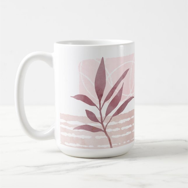 Abstrakt Calming Watercolor Shapes Kaffemugg (Vänster)