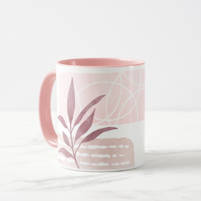 Abstrakt Calming Watercolor Shapes Mugg (Framsida vänster)