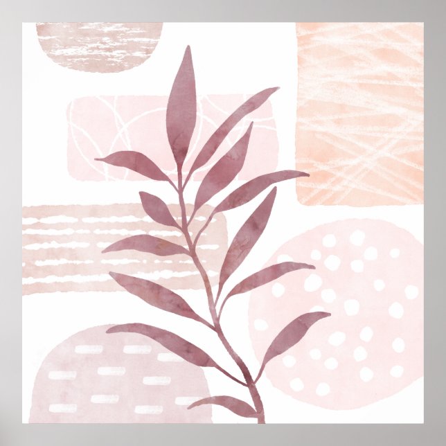 Abstrakt Calming Watercolor Shapes Poster (Framsidan)