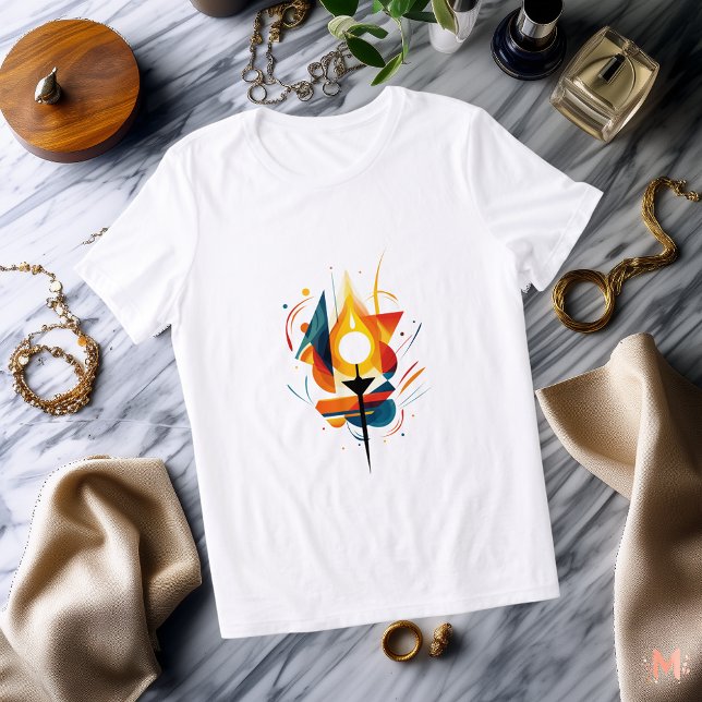 Abstrakt Candle Flame | Konstnärligt ljus och bran T Shirt (Skapare uppladdad)