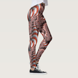 Abstrakt Candy cane Jul - mönster Leggings