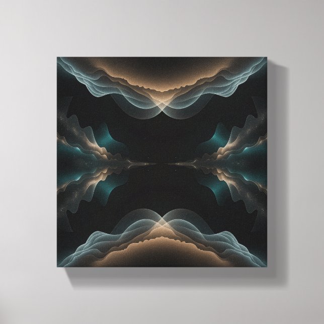 Abstrakt Canvas Art med Vågform (Framsida)