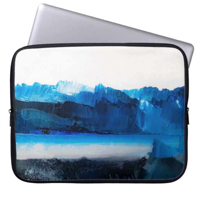 Abstrakt Canvas: Modern Art Struktur. Laptop Fodral (Framsidan)