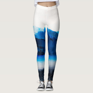 Abstrakt Canvas: Modern Art Struktur. Leggings