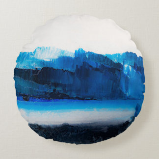 Abstrakt Canvas: Modern Art Struktur. Rund Kudde