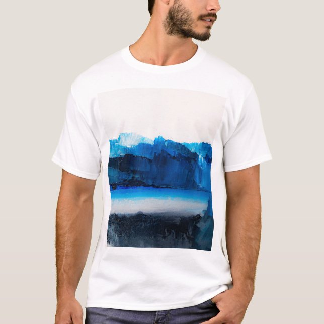 Abstrakt Canvas: Modern Art Struktur. T Shirt (Framsida)