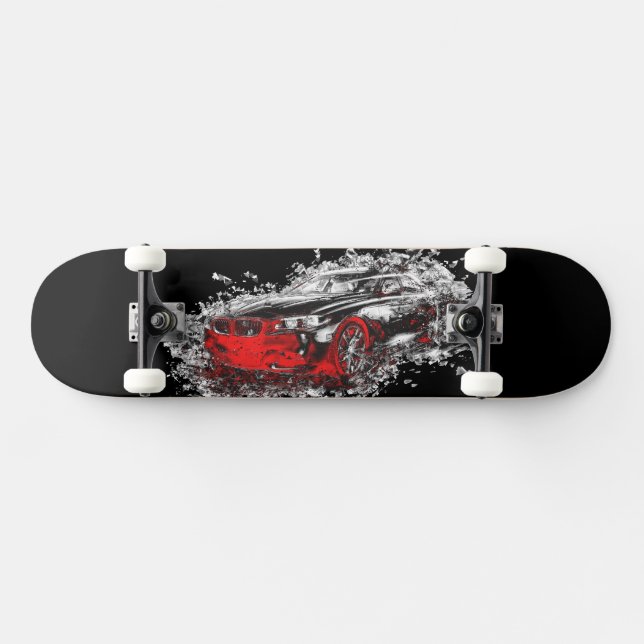 Abstrakt Car Red Skateboard (Horz)