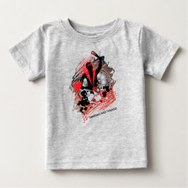 Abstrakt Carnival Panman in Red White and Black T Shirt