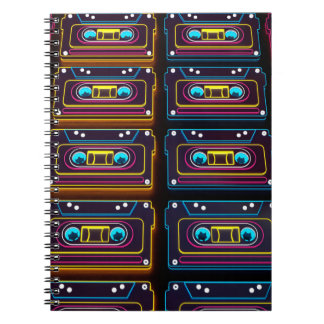 Abstrakt Cassette-band - ny retromusik av backgro Anteckningsbok