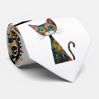 Abstrakt Cat Design Necktie Slips