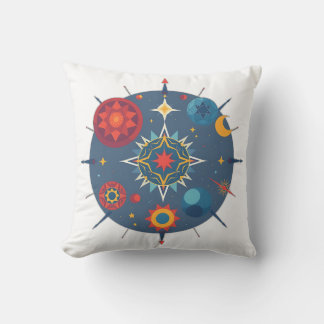 Abstrakt Celestial Geometri Kudde