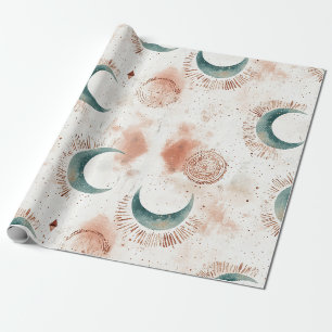 Abstrakt Celestial Halvmånar Terrakotta Presentpapper