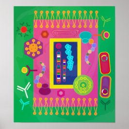 Abstrakt Cell Biology Matisse stil Poster