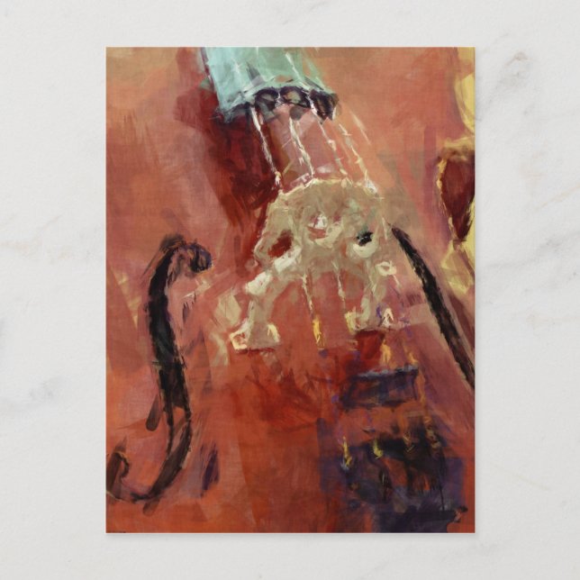 Abstrakt Cello Bridge Vykort (Framsida)