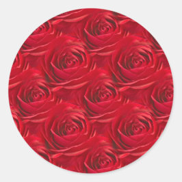 Abstrakt Centrum i Röd ros Tapet Runt Klistermärke
