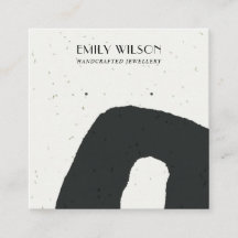 ABSTRAKT CERAMIC BLACK WHITE STUD EARRING VISNING