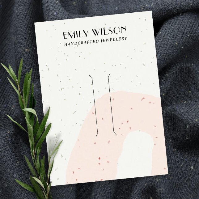 ABSTRAKT CERAMIC  PEACH HAIR CLIP VISNING VISITKORT (Skapare uppladdad)