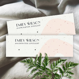 ABSTRAKT CERAMIC  PEACH STUD EARRING VISNING MINI VISITKORT