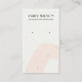 ABSTRAKT CERAMIC  PEACH STUD EARRING VISNING VISITKORT