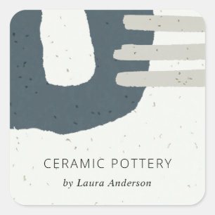 ABSTRAKT CERAMIC STRUKTUR BLUE BLACK NAVY SPECIELL FYRKANTIGT KLISTERMÄRKE