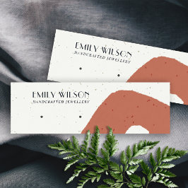 ABSTRAKT CERAMIC TERRACOTTA STUD EARRING VISNING MINI VISITKORT