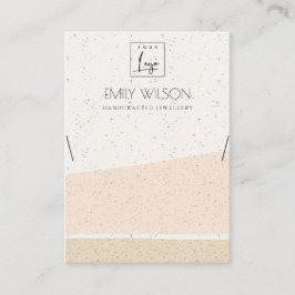 ABSTRAKT  CERAMIC VÅGAR NECKLACE VISNING LOGOTYP VISITKORT