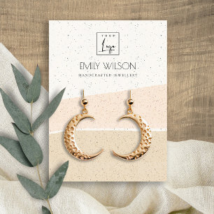 ABSTRAKT CERAMISK VÅGAR EARRING VISNING LOGOTYP VISITKORT
