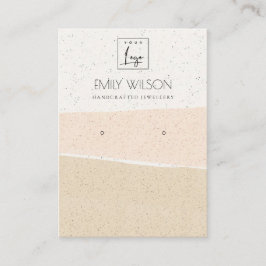 ABSTRAKT  CERAMISK VÅGAR EARRING VISNING LOGOTYP VISITKORT