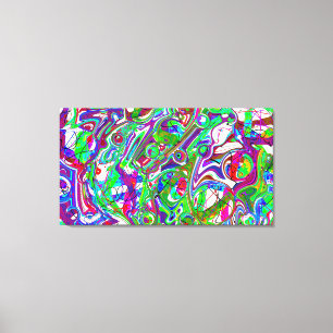 Abstrakt Chaos Colorful Art Canvastryck