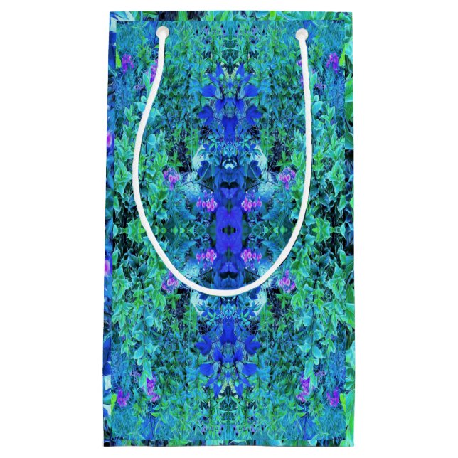 Abstrakt Chartreuse och Blue Foliage Mönster (Framsidan)