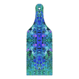 Abstrakt Chartreuse och Blue Foliage Mönster